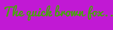 Image with Font Color 48A30B and Background Color C119D4